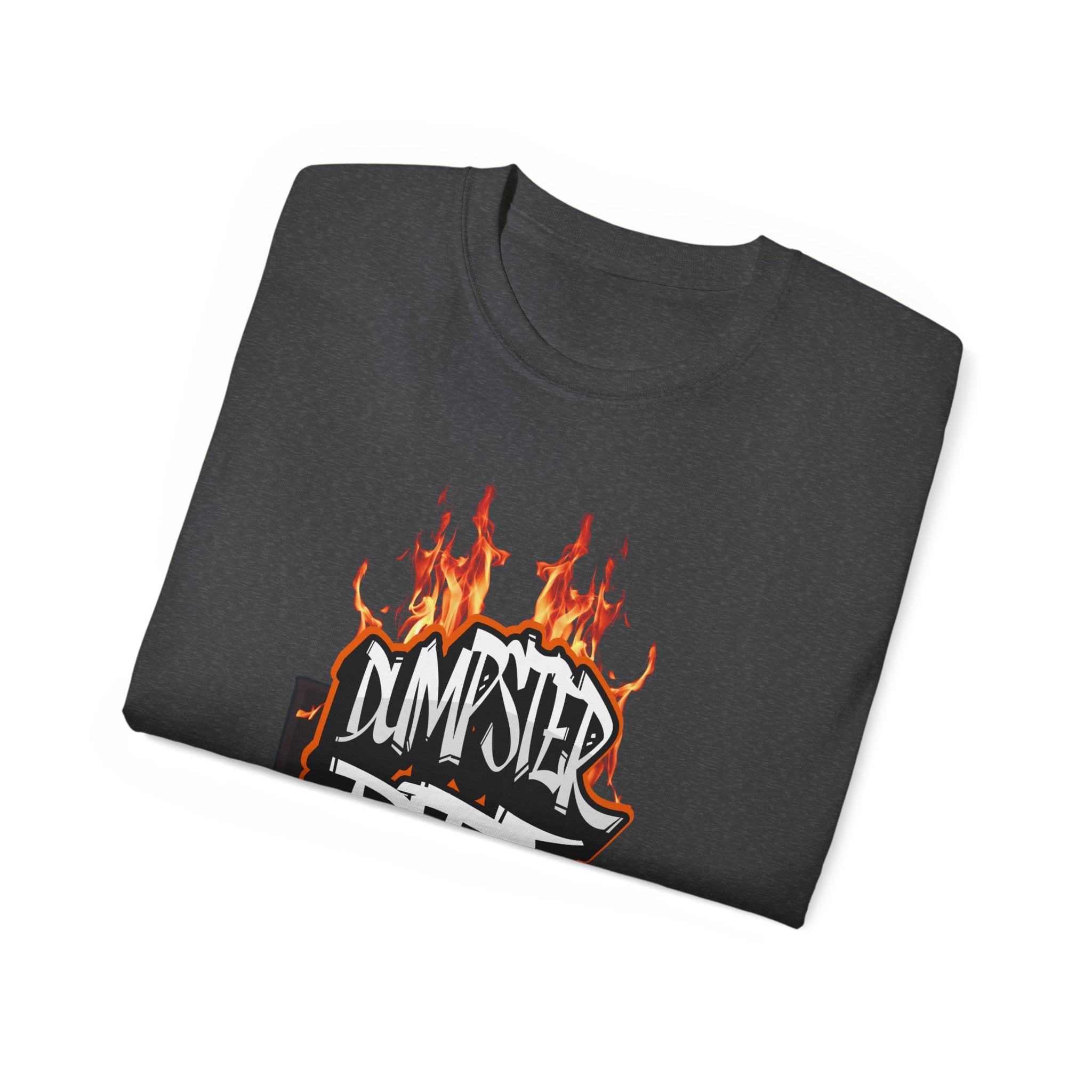 Dumpster Fire - Unisex T-Shirt (Front) - Damned Threads